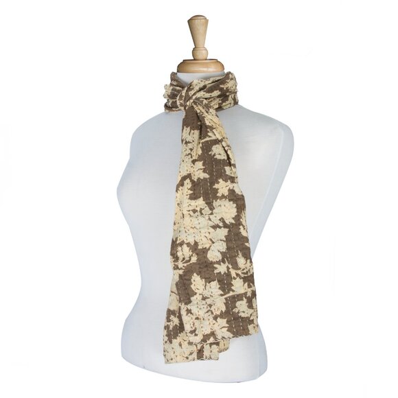 Taj Hotel Home Decor Kantha Cotton Scarve | 1-Piece | Multicolor | 18"x72" - Picture 1 of 2